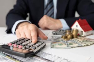 Financing expert reviewing documents